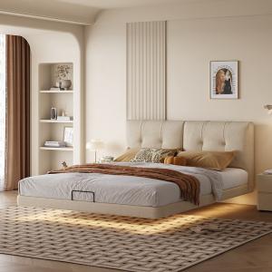 现代极简·奶油风·CLJ-BS-NYC2976·悬浮床（奶油风套餐）