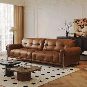 现代极简CLJ-BS-TJS3843 全生态油蜡皮沙发